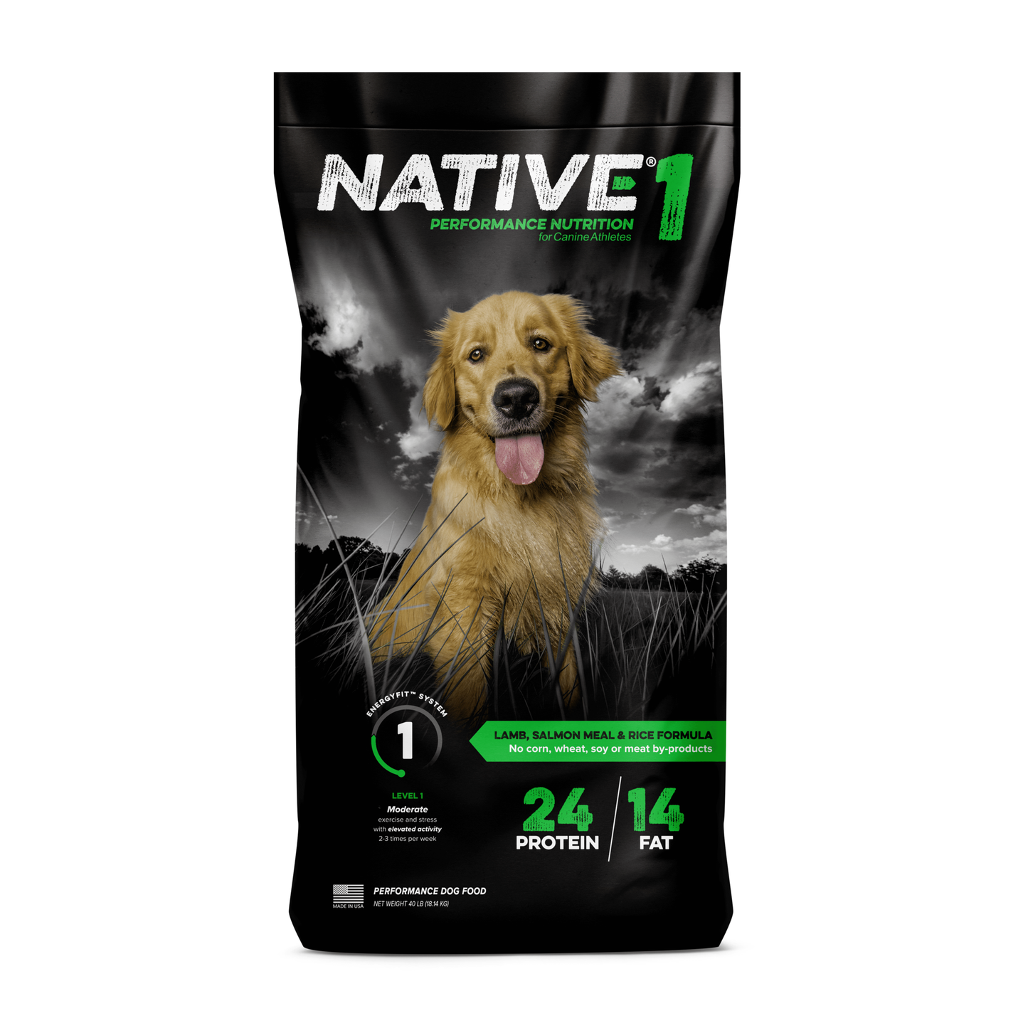 Native Level 1 - High Performance Dog Food - Lamb Salmon Meal & Rice Formula